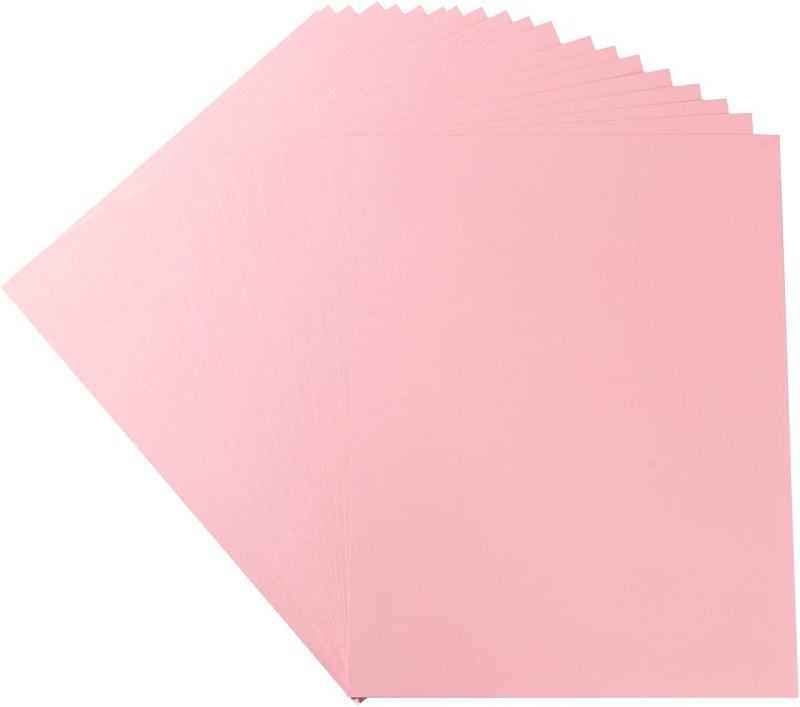 Wishop 20 Sheets Colored Thick Paper Cardstock Blank for DIY Crafts Cards Making, Invitations, Scrapbook Supplies (Pink, 8.5 x 11 inches) - Image 1